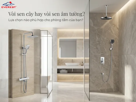 Sen cây hay sen âm tường: loại nào phù hợp với phòng tắm của bạn?