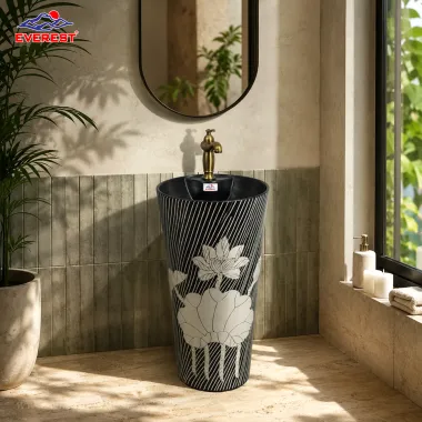 Chậu Sứ Mỹ Thuật Trụ EV-CĐC16