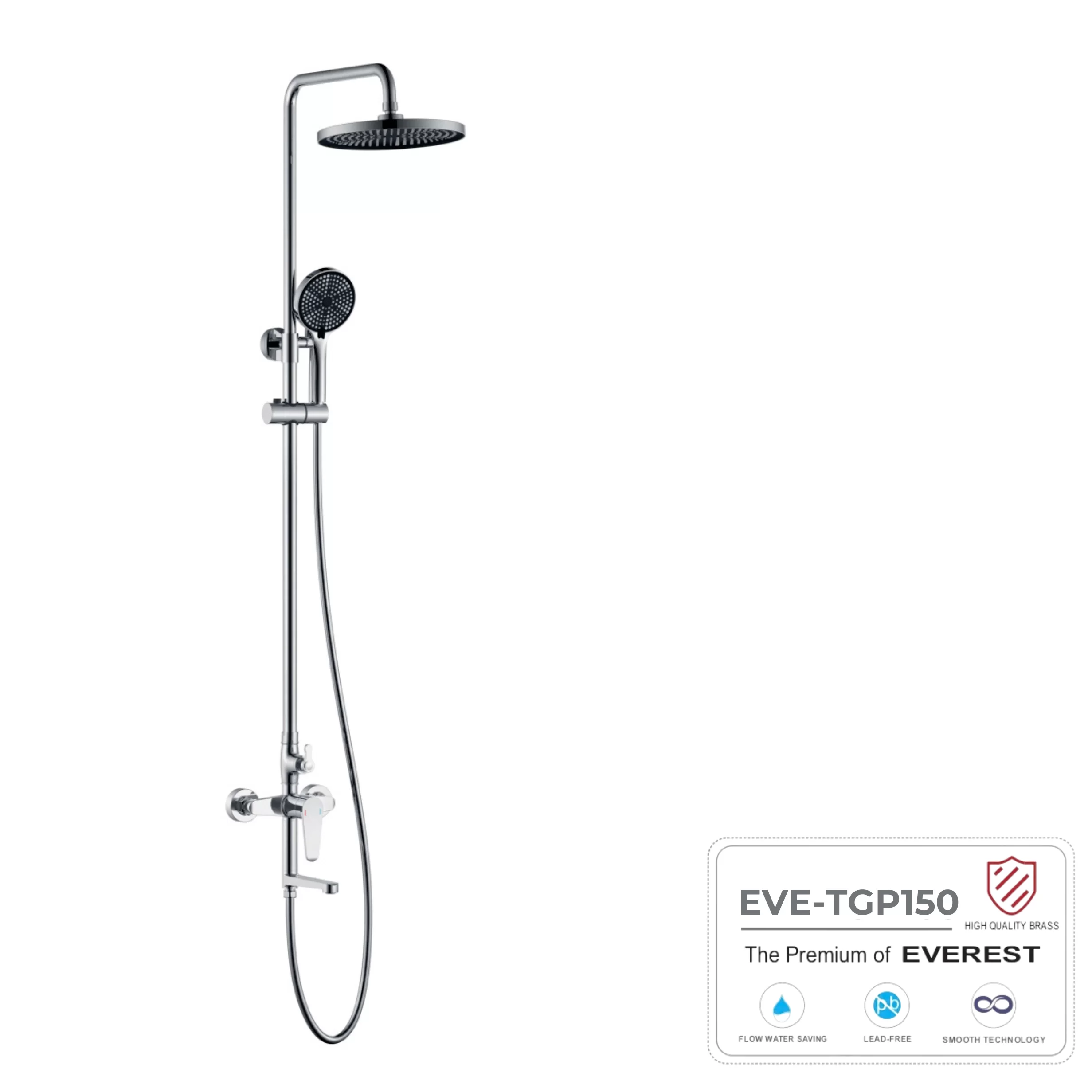 Sen tắm đứng mạ chrome EVE-TGP150